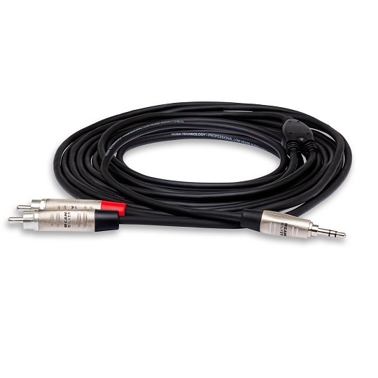 Hosa HMR-000Y REAN 3.5 mm TRS to Dual RCA Pro Stereo Breakout (Various Lenghts)