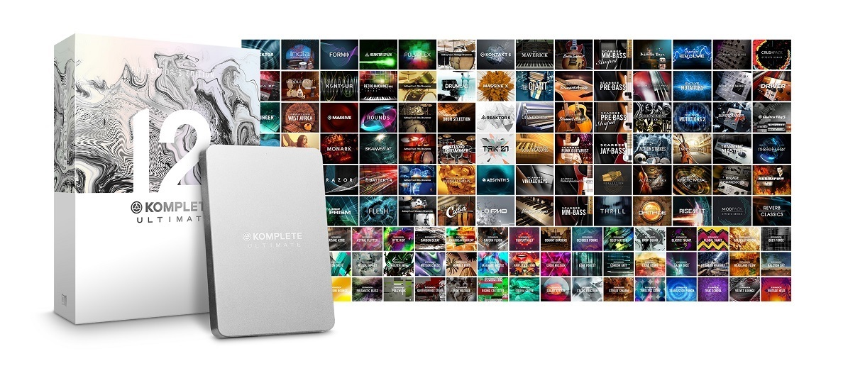 komplete 12 ultimate box version come with hardrive