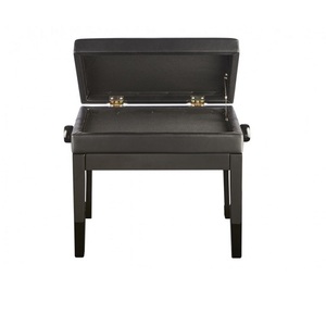 Beale BPB220 Adjustable Piano Bench Black Plush Cushion W/Storage