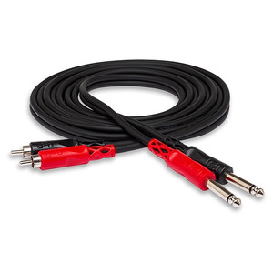 Hosa CPR-203 Dual 1/4 in TS to Dual RCA Stereo Interconnect (3ft)