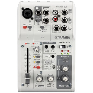 Yamaha AG03MK2 LSPK Live Streaming Package (White)