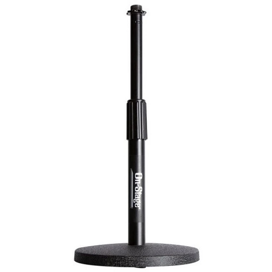 On Stage DS7200B Adjustable Height Desktop Microphone Stand (Black)