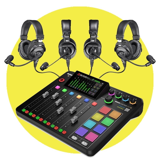 Headset Microphone Rodecaster Pro Quad Podcast Kit