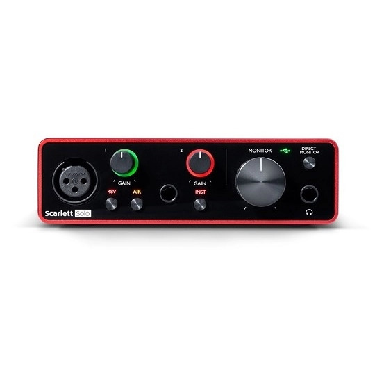 Focusrite Scarlett Solo (GEN 3) 2-in/2-out USB Audio Interface
