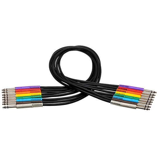 Hosa TTS-845 TT TRS to Same Balanced Patch Cables - 1.5ft