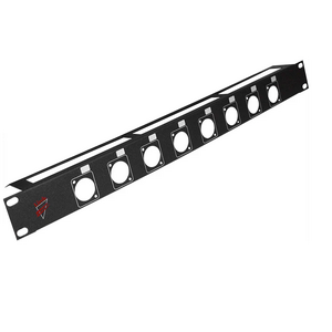 Link 19inch Prepunched 1U panel for 8 "D" XLR