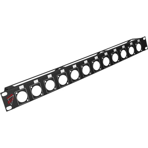 Link 19inch Prepunched 1U panel for 12 "D" XLR