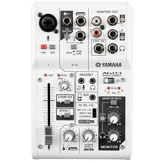 Yamaha AG03 Multipurpose 3-ch Mixer w/ USB Audio Interface
