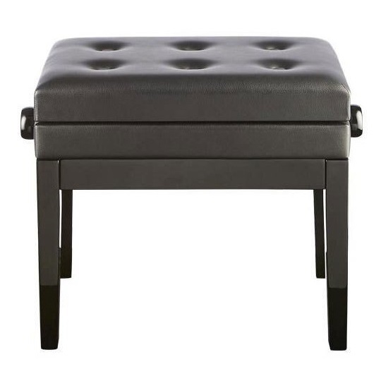Beale BPB220 Adjustable Piano Bench Black Plush Cushion W/Storage