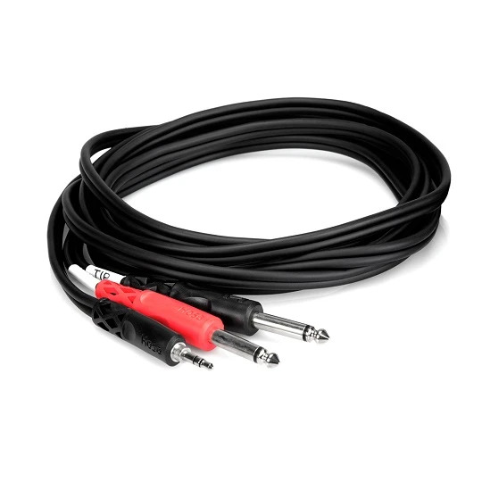 Hosa CMP-150 3.5mm TRS to Dual 1/4" TS Stereo Breakout (Various Lenghts)