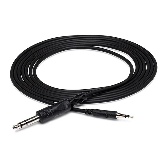 Hosa CMS-100 3.5 mm TRS to 1/4 in TRS Stereo Interconnect (Various Lenghts)