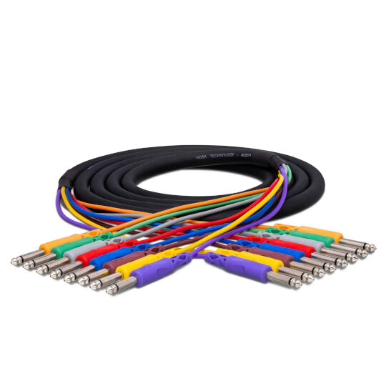 Hosa CPP-803 1/4 in TS to Same Unbalanced Snake (3m)