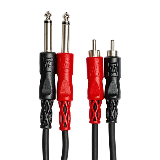 Hosa CPR-200 Dual 1/4 in TS to Dual RCA Stereo Interconnect (Various Lenghts)