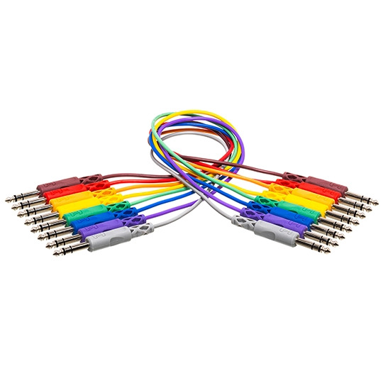Hosa CSS-800-Patch 1/4" TRS to Same Balanced Patch Cables (Various Lenghts/8pcs)