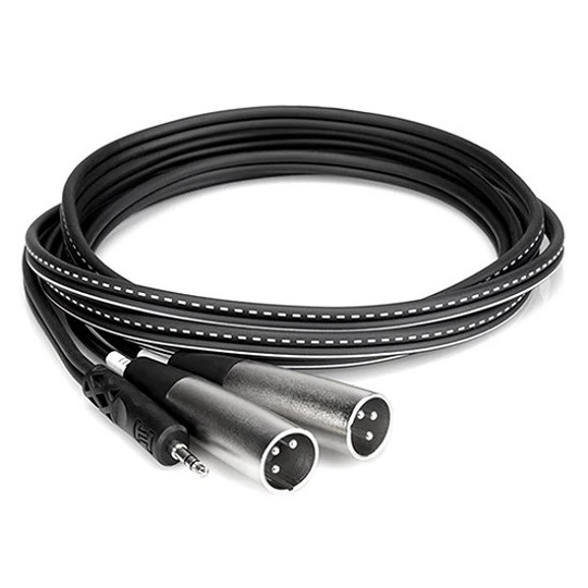 Hosa CYX-400M 3.5mm TRS to Dual XLR(M) Stereo Breakout Cable (Various Lenghts)