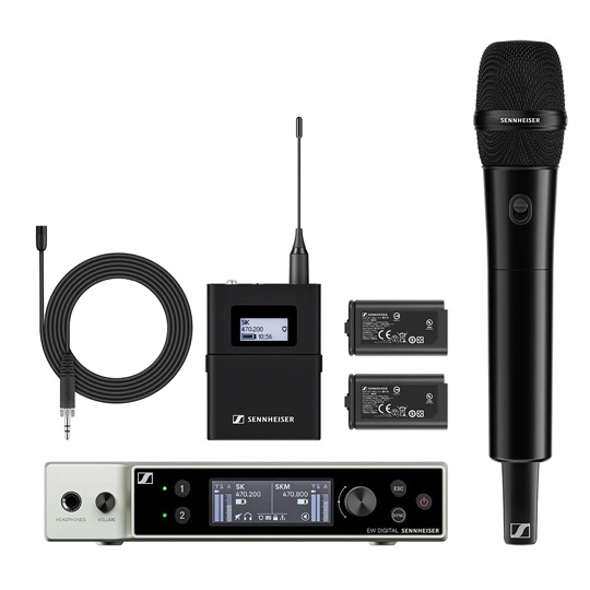 Sennheiser EW-DX MKE2/835-S Combo Wireless Microphone Set (R1-9)