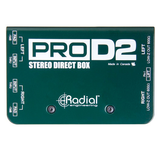 Radial ProD2 Stereo Direct Box for Keyboards w/ Eclipse ETDB2 Transformers