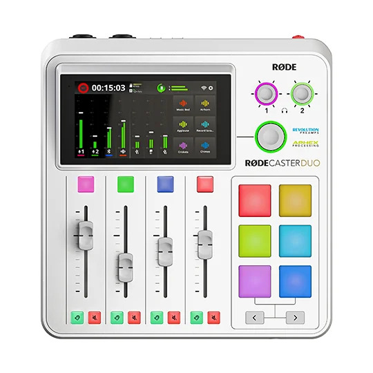 RODECaster Duo Integrated Audio Production Studio (White)