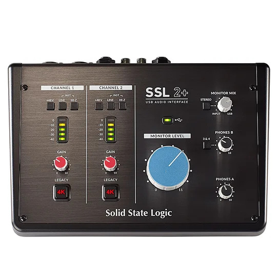 Solid State Logic SSL 2+ 2x4 USB Audio Interface w/ Legacy 4K Analogue Enhancement