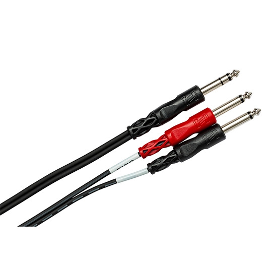 Hosa STP-200 1/4 in TRS to Dual 1/4 in TS Insert Cable (Various Lenghts)