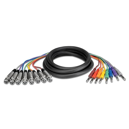 Hosa STX-800F 1/4" TRS to XLR(F) Balanced Snake (Various Lenghts)