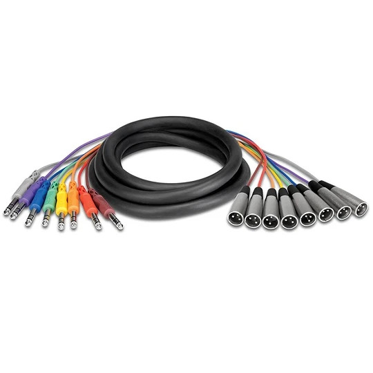 Hosa STX-800M 1/4" TRS to XLR(M) Balanced Snake (Various Lenghts)