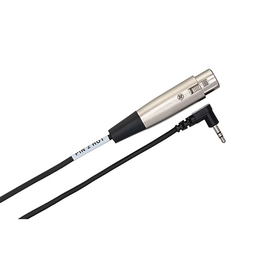 Hosa XVM-100F XLR3F to Right-angle 3.5 mm TRS Microphone Cable (Various Lenghts)
