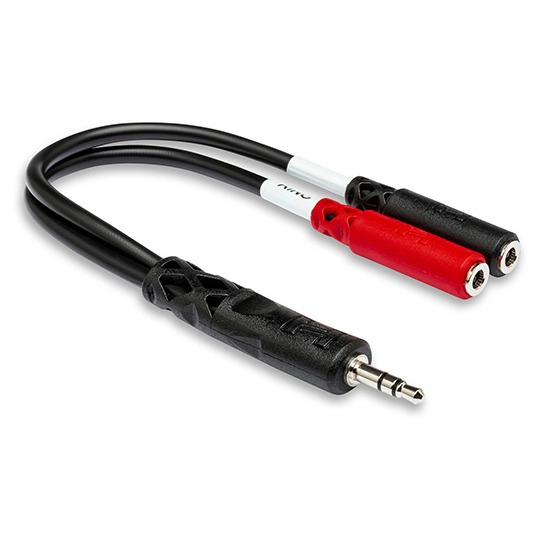 Hosa YMM-261 3.5 mm TRS to Dual 3.5 mm TSF Stereo Breakout Cable