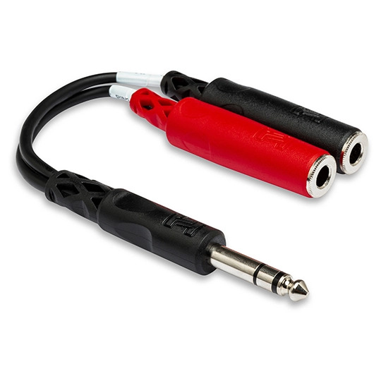 Hosa YPP-117 1/4 in TRS to Dual 1/4 in TSF Stereo Breakout Cable