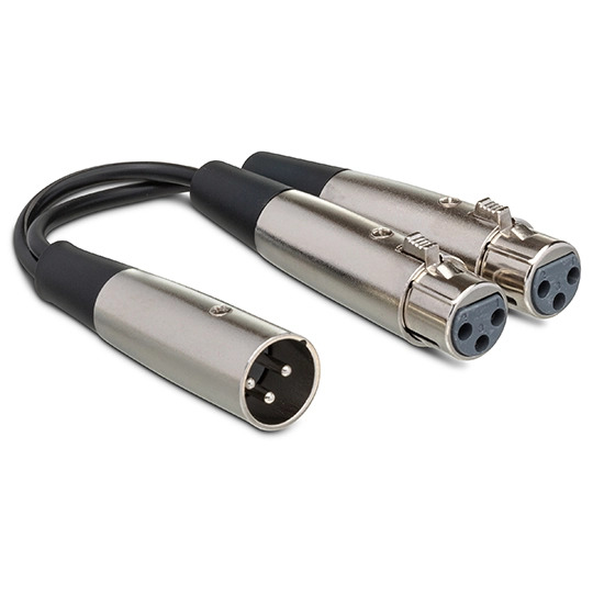 Hosa YXF-119 Dual XLR(F) to XLR(M) Y-Cable Adaptor