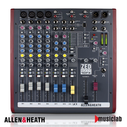 Allen & Heath ZED60-10FX | 10-Channel Mixer with Built-In Effects